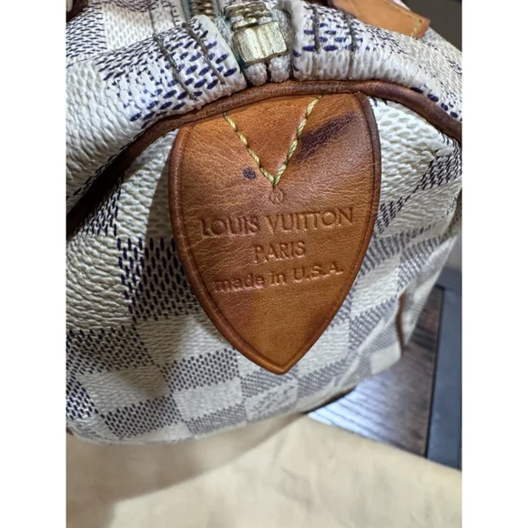 Louis Vuitton Speedy 25 Damier Azur Satchel, Lock, Dust Bag - Picture 10 of 16